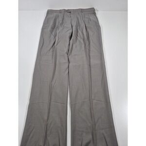 John Alexander Dress Pants Mens 40x37 Gray Super 120s Wool Pleated Unhemmed